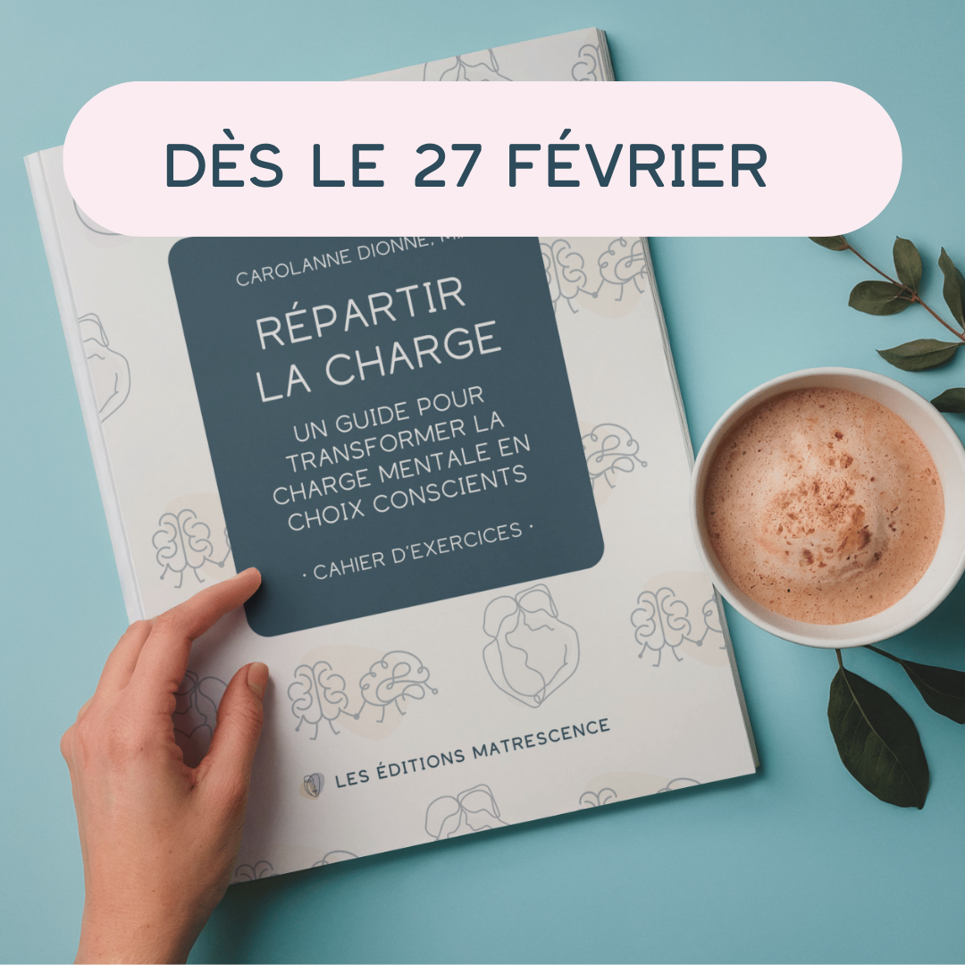 Cahier couverture répartir la charge mentale Cahier disponible dès le 27 février